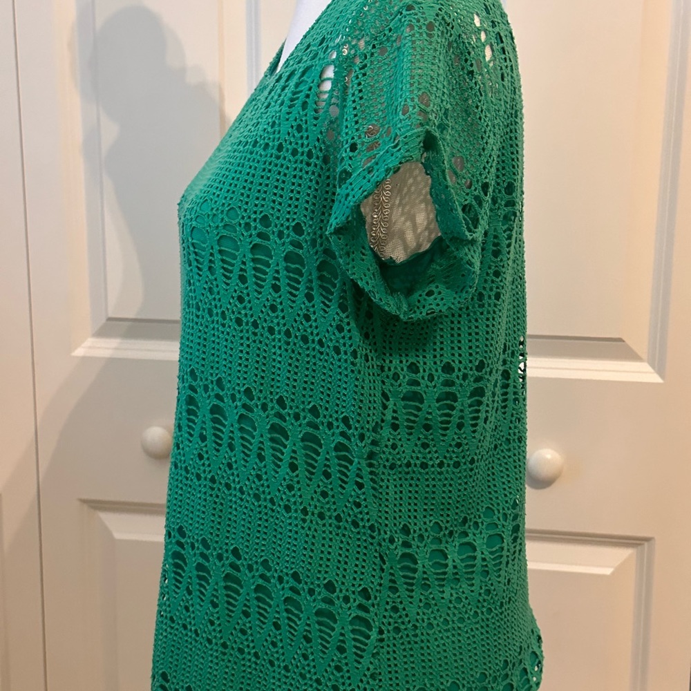 Chicos women green knit top~ Size1 - Picture 6 of 11